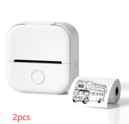 Portable Mini Thermal Label Printer Home Photo Printer Student Wrong Question Printer Bluetooth-Compatible Mini Label Printer Price Tag