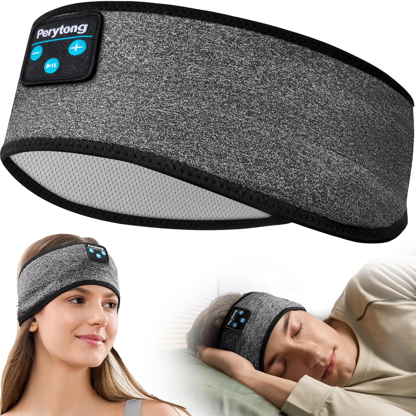 Sleep Headphones Bluetooth 5.4, Sleeping Headphones Headband - Soft Elastic Comfortable Wireless Headband, Gifts for Men Women Teenager