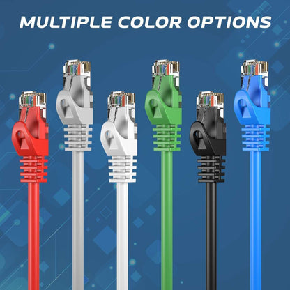 Cat5E 75FT Network Ethernet Patch Cable, 350Mhz Internet Wire, Backwards Compatible with Cat5, for PC, Modem, Router, Consoles for Home and Office, Black